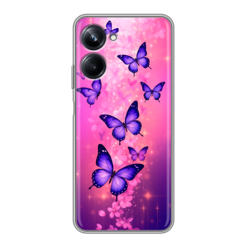 Силиконовый чехол на Realme 10 Pro с принтом Бабочки