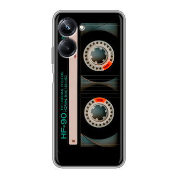 Силиконовый чехол на Realme 10 Pro с принтом Кассета