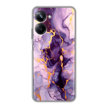 Силиконовый чехол на Realme 10 Pro с принтом Мрамор