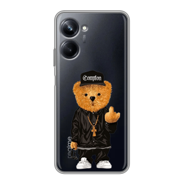 Силиконовый чехол на Realme 10 Pro с принтом Мишка