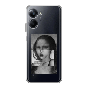 Силиконовый чехол на Realme 10 Pro с принтом Мона Лиза
