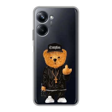 Силиконовый чехол на Realme 10 Pro с принтом Плюшевый медведь