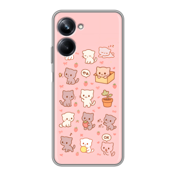 Силиконовый чехол на Realme 10 Pro с принтом Hello Kitty Хелоу Кити Силиконовый чехол на Realme 10 Pro с принтом Hello Kitty Хелоу Кити