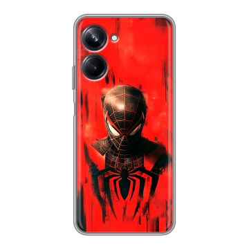 Силиконовый чехол на Realme 10 Pro с принтом человек паук spiderman