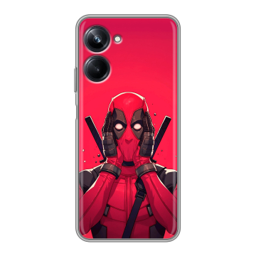 Силиконовый чехол на Realme 10 Pro с принтом Дедпул Deadpool Силиконовый чехол на Realme 10 Pro с принтом Дедпул Deadpool