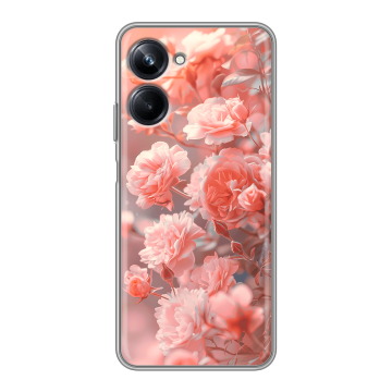 Силиконовый чехол на Realme 10 Pro с принтом Розы цветы