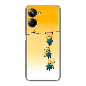 Силиконовый чехол на Realme 10 Pro с принтом Миньоны