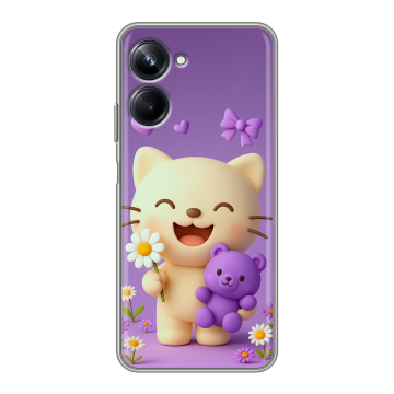 Силиконовый чехол на Realme 10 Pro с принтом для девочек