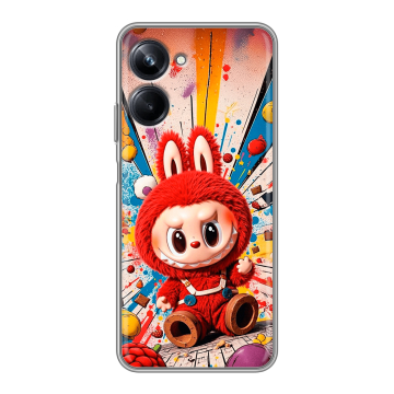 Силиконовый чехол на Realme 10 Pro с принтом Labubu Лабубу