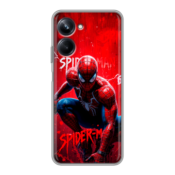 Силиконовый чехол на Realme 10 Pro с принтом Spiderman Человек паук Силиконовый чехол на Realme 10 Pro с принтом Spiderman Человек паук