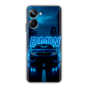 Силиконовый чехол на Realme 10 Pro с принтом BMW БМВ