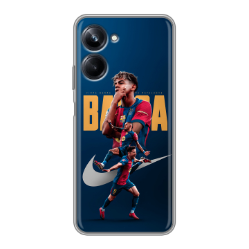 Силиконовый чехол на Realme 10 Pro с принтом Барселона Barca Yamal 