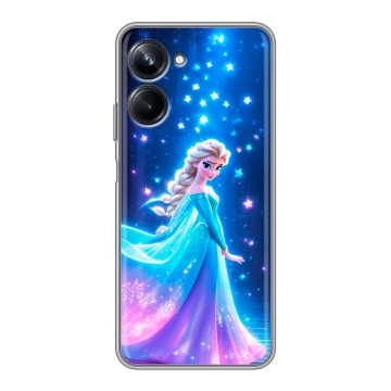 Силиконовый чехол на Realme 10 Pro с принтом Холодное сердце Frozen