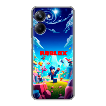 Силиконовый чехол на Realme 10 Pro с принтом Roblox Роблокс Силиконовый чехол на Realme 10 Pro с принтом Roblox Роблокс