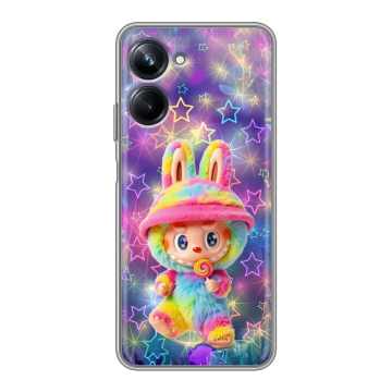 Силиконовый чехол на Realme 10 Pro с принтом Labubu Лабубу