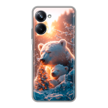 Силиконовый чехол на Realme 10 Pro с принтом Новый год Силиконовый чехол на Realme 10 Pro с принтом Новый год