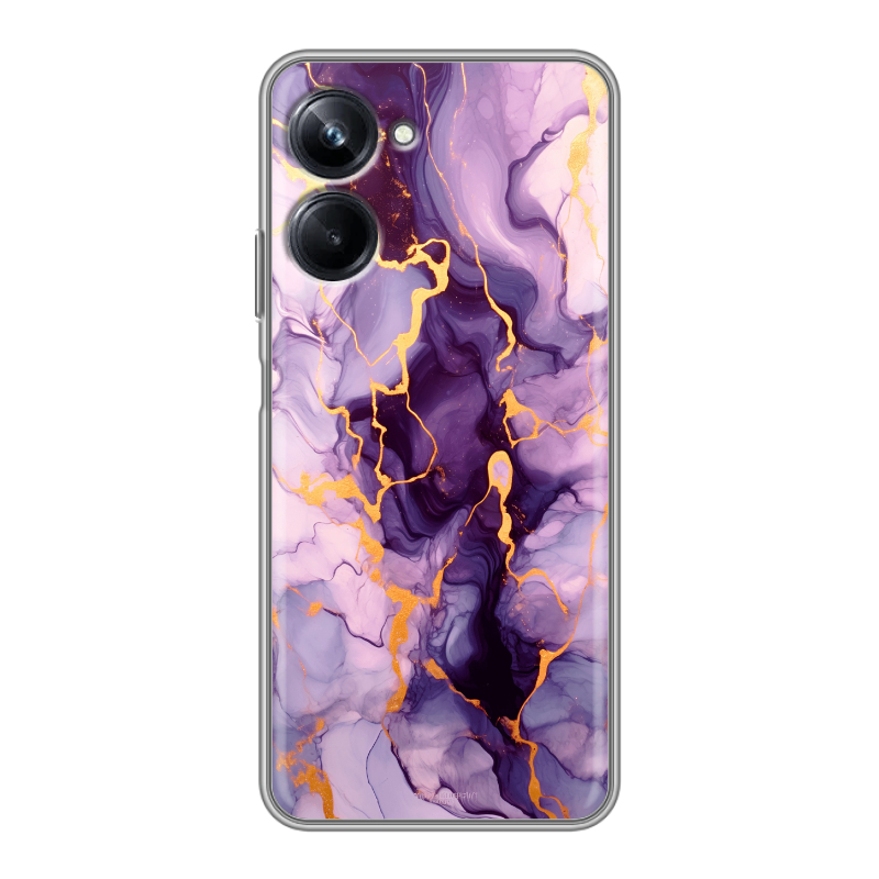 Силиконовый противоударный чехол на Realme 10 Pro с принтом Мрамор Силиконовый противоударный чехол на Realme 10 Pro с принтом Мрамор