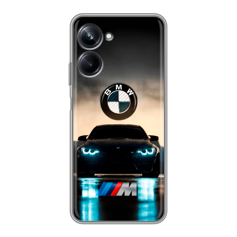 Силиконовый чехол на Realme 10 Pro с принтом БМВ BMW Силиконовый чехол на Realme 10 Pro с принтом БМВ BMW
