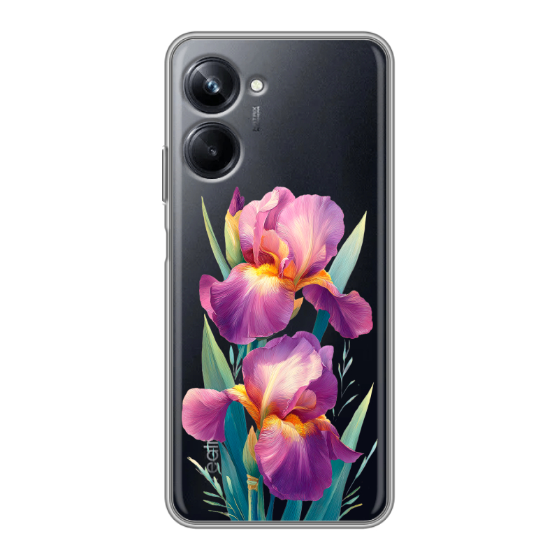 Силиконовый чехол на Realme 10 Pro с принтом Цветы орхидеи Силиконовый чехол на Realme 10 Pro с принтом Цветы орхидеи