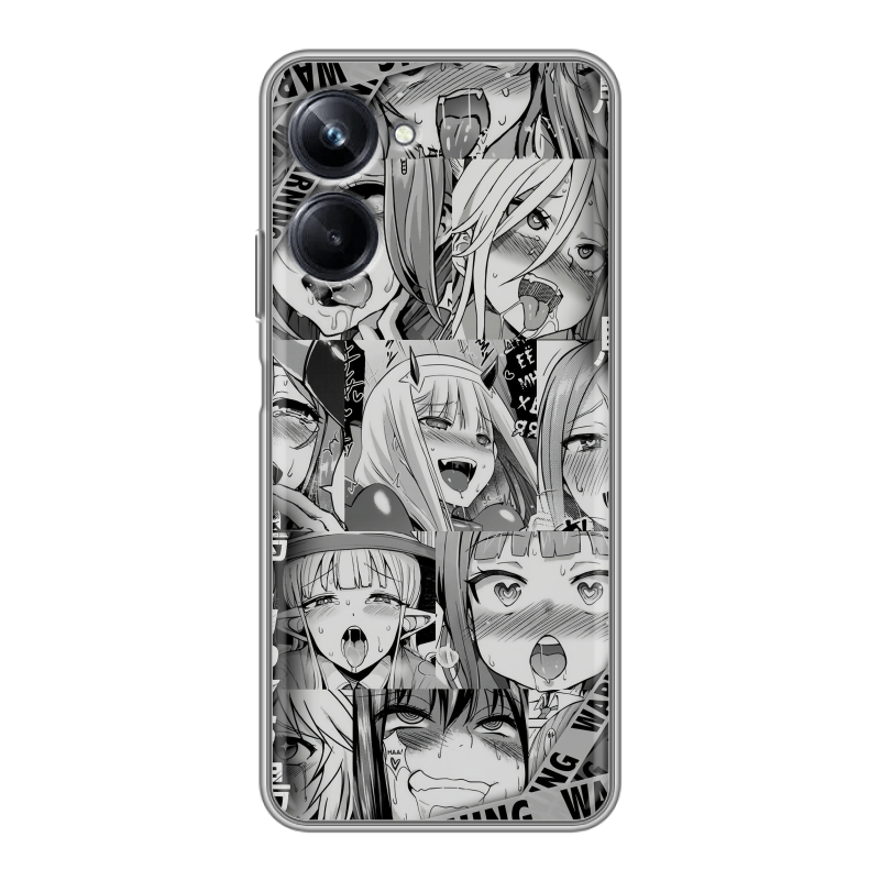 Силиконовый чехол на Realme 10 Pro с принтом Ahegao Ахегао Аниме Силиконовый чехол на Realme 10 Pro с принтом Ahegao Ахегао Аниме