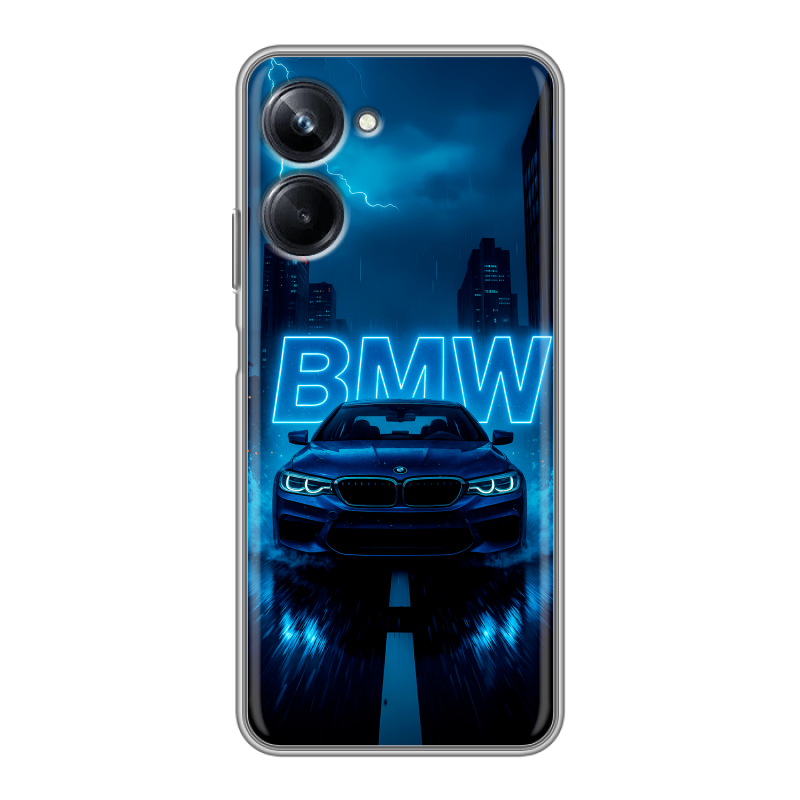 Силиконовый чехол на Realme 10 Pro с принтом BMW БМВ Силиконовый чехол на Realme 10 Pro с принтом BMW БМВ