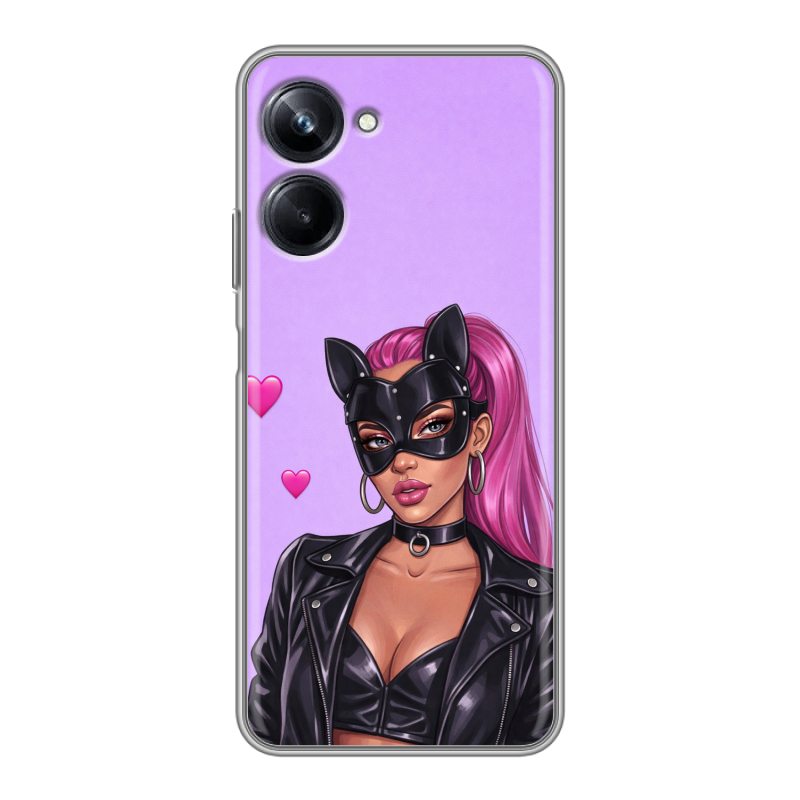 Силиконовый противоударный чехол на Realme 10 Pro с принтом женский Силиконовый противоударный чехол на Realme 10 Pro с принтом женский