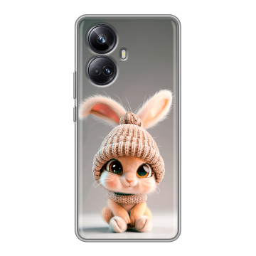 Силиконовый чехол на Realme 10 Pro Plus с принтом Кролик