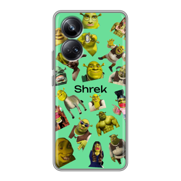 Силиконовый чехол на Realme 10 Pro Plus с принтом Шрек Shrek