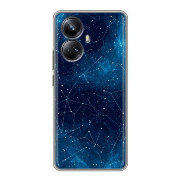 Силиконовый чехол на Realme 10 Pro Plus с принтом Космос звезды