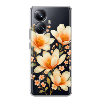 Силиконовый чехол на Realme 10 Pro Plus с принтом Цветы
