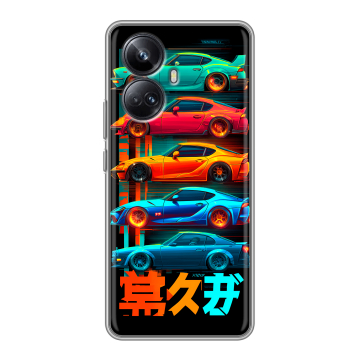 Силиконовый чехол на Realme 10 Pro Plus с принтом машины тачки Силиконовый чехол на Realme 10 Pro Plus с принтом машины тачки