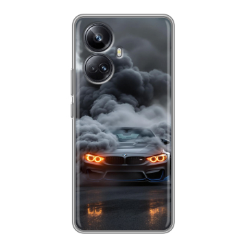 Силиконовый чехол на Realme 10 Pro Plus с принтом BMW БМВ