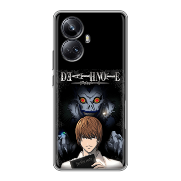 Силиконовый чехол на Realme 10 Pro Plus с принтом Death note Тетрадь смерти Силиконовый чехол на Realme 10 Pro Plus с принтом Death note Тетрадь смерти
