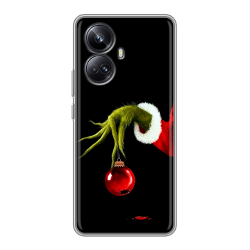 Силиконовый чехол на Realme 10 Pro Plus с принтом Новый год Гринч Силиконовый чехол на Realme 10 Pro Plus с принтом Новый год Гринч