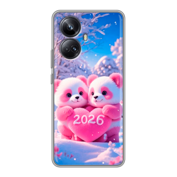 Силиконовый чехол на Realme 10 Pro Plus с принтом Новый год Силиконовый чехол на Realme 10 Pro Plus с принтом Новый год
