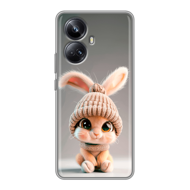 Силиконовый чехол на Realme 10 Pro Plus с принтом Кролик Силиконовый чехол на Realme 10 Pro Plus с принтом Кролик