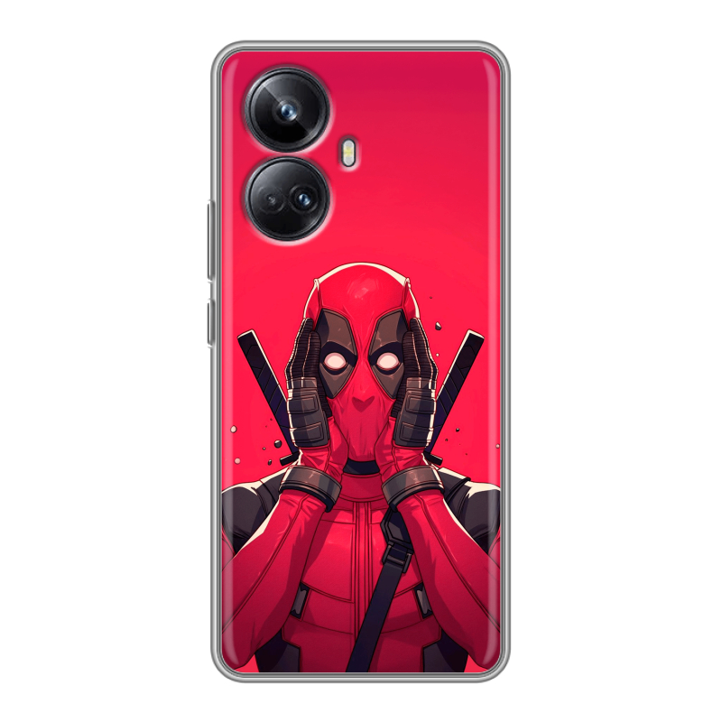 Силиконовый чехол на Realme 10 Pro Plus с принтом Дедпул Deadpool Силиконовый чехол на Realme 10 Pro Plus с принтом Дедпул Deadpool