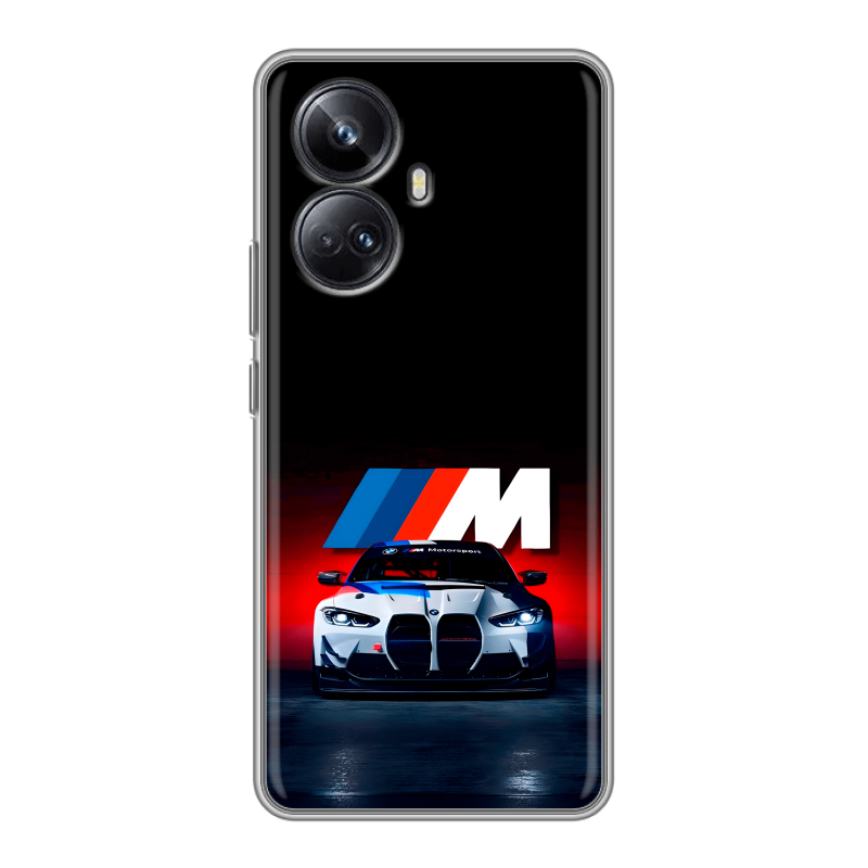 Силиконовый чехол на Realme 10 Pro Plus с принтом БМВ BMW Силиконовый чехол на Realme 10 Pro Plus с принтом БМВ BMW