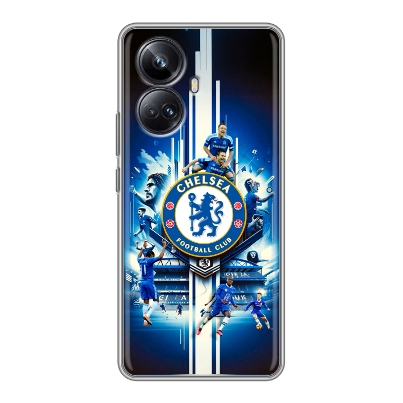 Силиконовый чехол на Realme 10 Pro Plus с принтом Chelsea Челси Силиконовый чехол на Realme 10 Pro Plus с принтом Chelsea Челси