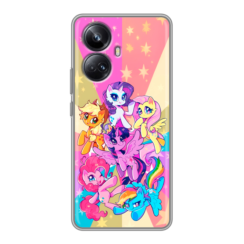 Силиконовый чехол на Realme 10 Pro Plus с принтом My little pony Дружба чудо Силиконовый чехол на Realme 10 Pro Plus с принтом My little pony Дружба чудо