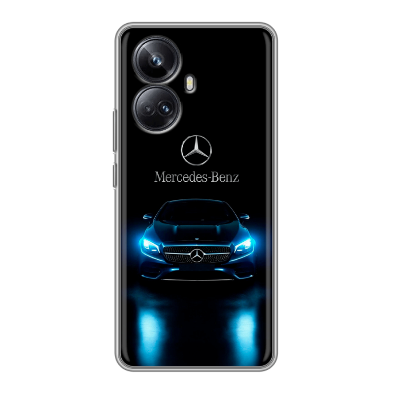 Силиконовый противоударный чехол на Realme 10 Pro Plus с принтом Mercedes Мерседес Силиконовый противоударный чехол на Realme 10 Pro Plus с принтом Mercedes Мерседес