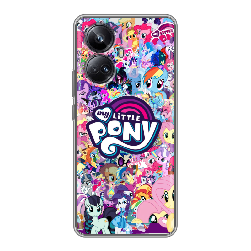 Силиконовый противоударный чехол на Realme 10 Pro Plus с принтом My little pony Дружба чудо Силиконовый противоударный чехол на Realme 10 Pro Plus с принтом My little pony Дружба чудо