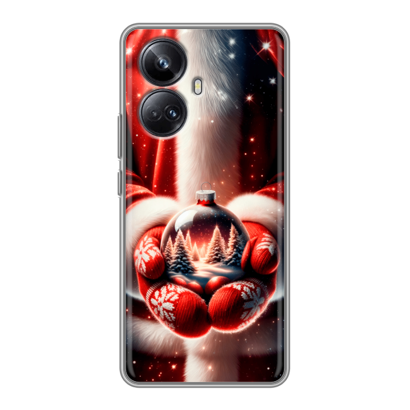 Силиконовый чехол на Realme 10 Pro Plus с принтом Новый год Силиконовый чехол на Realme 10 Pro Plus с принтом Новый год