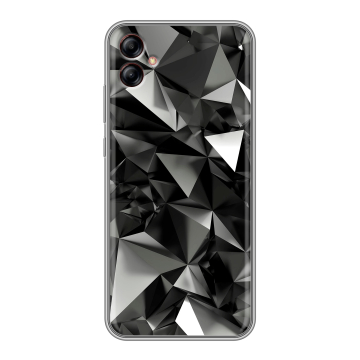 Силиконовый чехол на Samsung Galaxy A04e с принтом Черные кристаллы Силиконовый чехол на Samsung Galaxy A04e с принтом Черные кристаллы