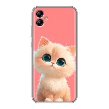 Силиконовый чехол на Samsung Galaxy A04e с принтом Розовый котенок