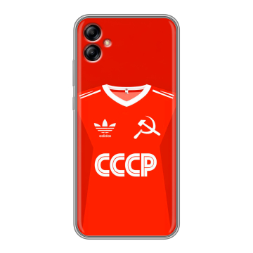 Силиконовый чехол на Samsung Galaxy A04e с принтом Флаг Герб СССР Силиконовый чехол на Samsung Galaxy A04e с принтом Флаг Герб СССР