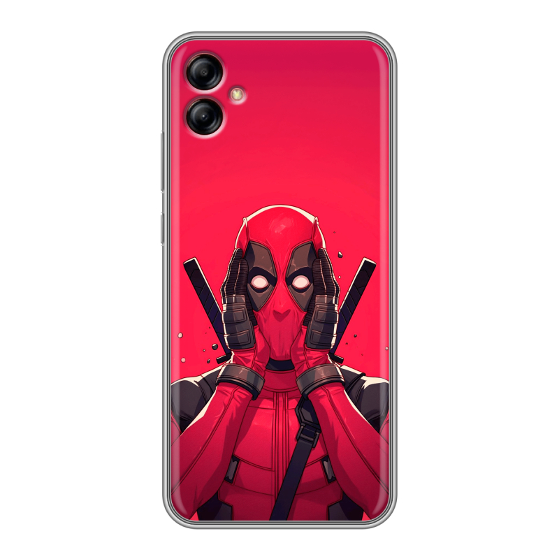 Силиконовый противоударный чехол на Samsung Galaxy A04e с принтом Дедпул Deadpool Силиконовый противоударный чехол на Samsung Galaxy A04e с принтом Дедпул Deadpool