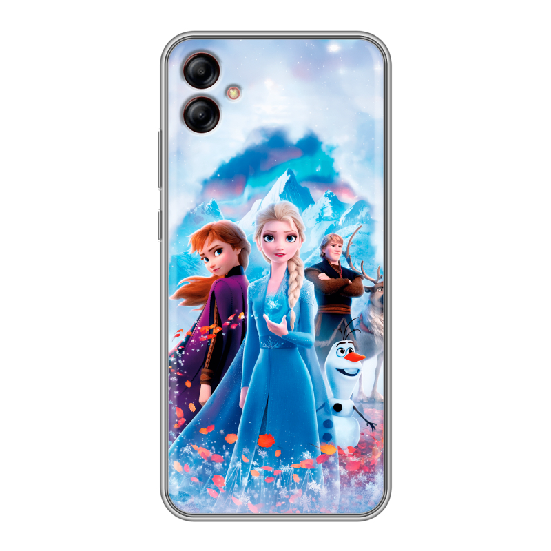 Силиконовый чехол на Samsung Galaxy A04e с принтом Холодное сердце Frozen Силиконовый чехол на Samsung Galaxy A04e с принтом Холодное сердце Frozen