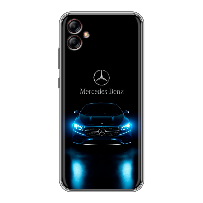 Силиконовый противоударный чехол на Samsung Galaxy A04e с принтом Mercedes Мерседес Силиконовый противоударный чехол на Samsung Galaxy A04e с принтом Mercedes Мерседес