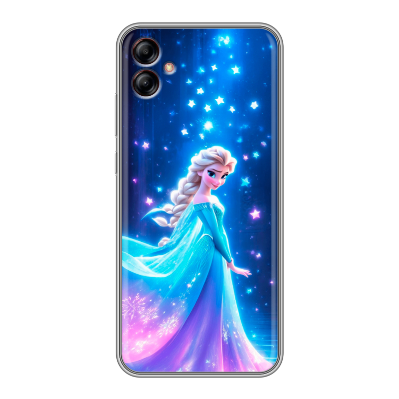 Силиконовый противоударный чехол на Samsung Galaxy A04e с принтом Холодное сердце Frozen Силиконовый противоударный чехол на Samsung Galaxy A04e с принтом Холодное сердце Frozen